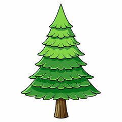 christmas tree vector illustration