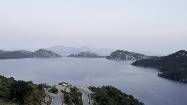 Panorama sea view of the Sarsala Bay, Mugla, Turkey