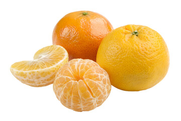 fruit orange mandarin isolated on transparent background