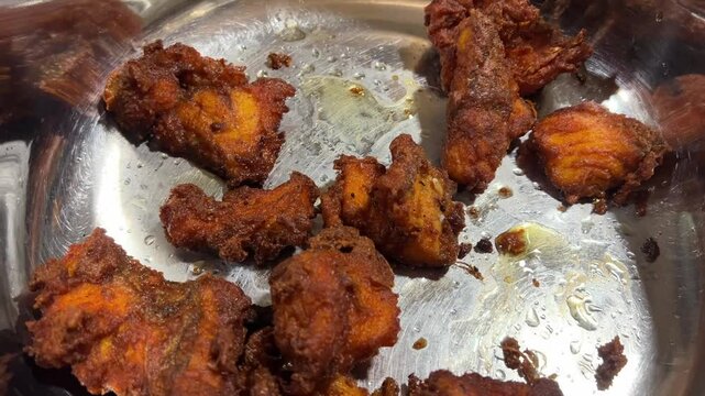 Tawa fish served in a Bengali wedding.
