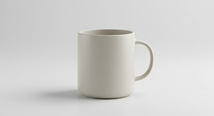 Obraz premium Simple Ceramic Mug on White Background