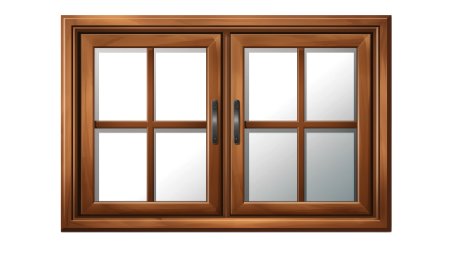 Find the best wooden window frame replacement and installation services now isolated on transparent background