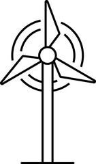 Windmill icon. wind turbine symbol. Environmental, Eco friendly symbol