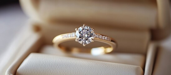 Diamond ring in elegant box