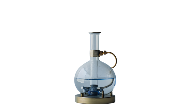 Professional Bunsen Burner Isolated White Background Ideal Laboratory Settings