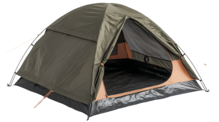 Professional Camping Tent Isolated on White Background for Outdoor Activities
