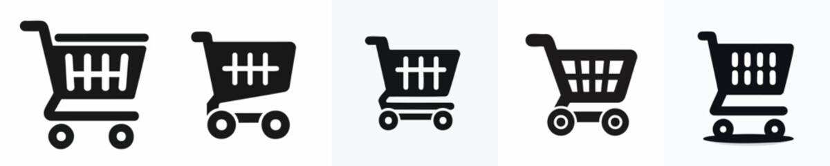 silhouette shopping cart icon