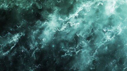 Obraz premium Nebula Galaxy Turquoise Abstract Universe Space Background, Cosmic Cloud, Outer Space, Stardust, Celestial, Fantasy, Scifi, High-Resolution