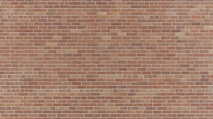 A seamless texture of a vibrant red brick wall with thin white grout lines