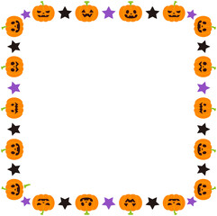 Cute Halloween Square Frame-Pumpkin 