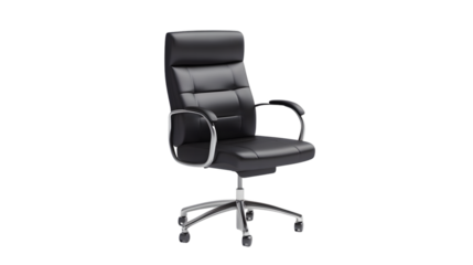 Professional Empty Office Chair Isolated on White Background