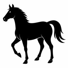 Galloping Horse Silhouette Art