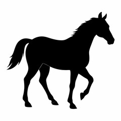 Galloping Horse Silhouette Art