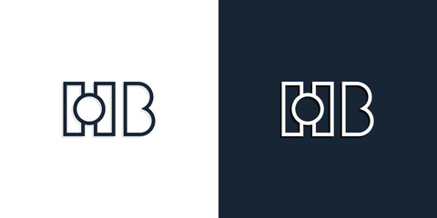 Abstract line art initial letters HB logo.