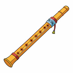 Naklejka premium flute isolated on white background