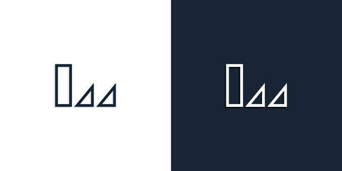 Abstract line art initial letters LL logo.