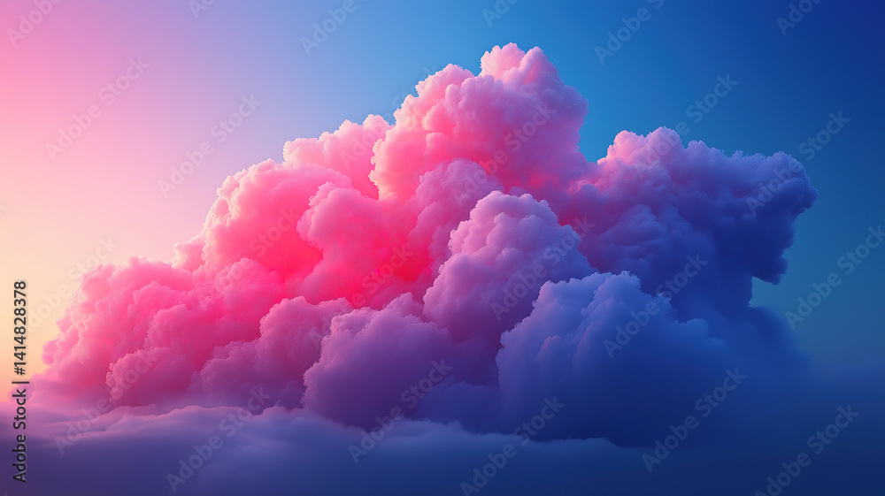 Wall mural exploring the digital future through the impact of cloud technology on modern systems