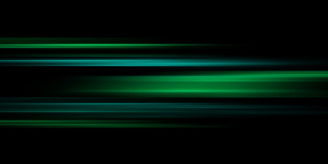 Green special effect, speed line. Laser beams, horizontal light rays. Glowing flare spark and flash lights. Luminous trail. Particle motion effect. Magic of moving fast lines