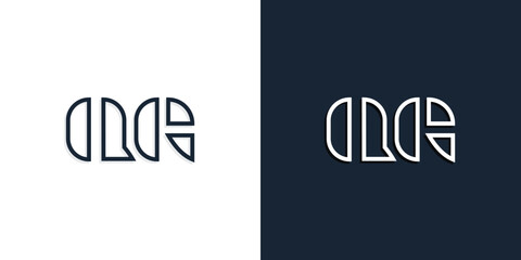 Abstract line art initial letters QG logo.