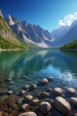 mountains are in the background