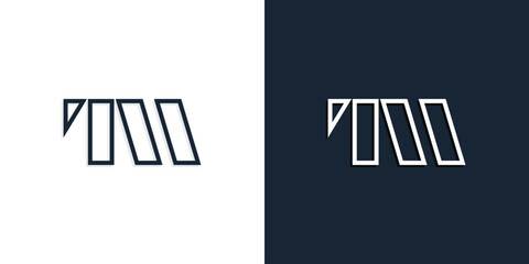 Abstract line art initial letters TM logo.