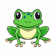 green frog cartoon