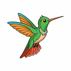 hummingbird and flower