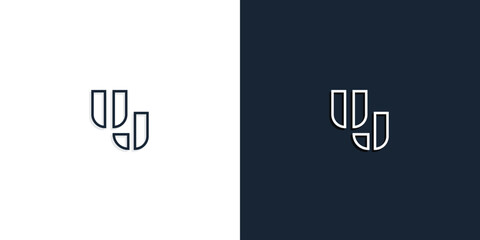 Abstract line art initial letters UJ logo.