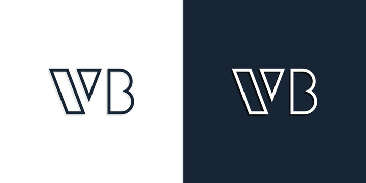 Abstract line art initial letters VB logo.