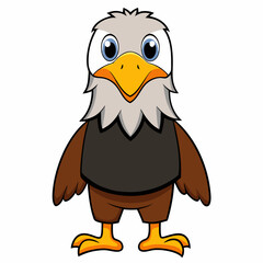 vector illustration of cartoon eagle