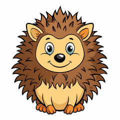 animal, cartoon, lion, hedgehog, vector, illustration, mammal, character, cat, funny, wild, isolated, cute, zoo, art, fun, drawing, baby, wildlife, smile, nature, toy, icon, pet, safari