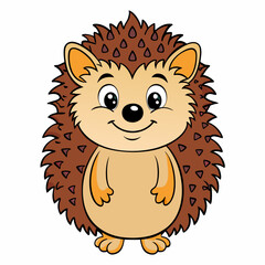 animal, cartoon, hedgehog, lion, illustration, vector, mammal, character, cat, art, isolated, wild, drawing, fun, cute, funny, zoo, brown, wildlife, pet, smile, nature, baby, porcupine, dog