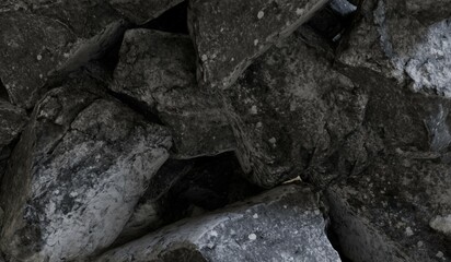 Fototapeta premium Rocks, pile of rocks, background, 3D illustration