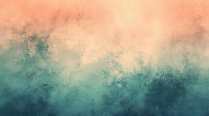 Obraz premium Abstract Peach And Teal Grunge Texture Background. Backdrop Design Element, Modern Abstract Art.
