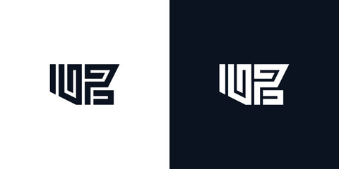 Minimal creative initial letters UP logo