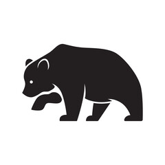 grizzly bear silhouette illustration vector design