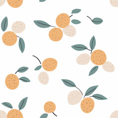 Longan pattern. Exquisite vector plant patterns.
