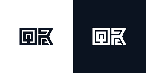 Minimal creative initial letters QR logo
