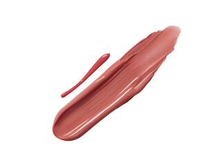 Naklejka premium Captivating Lip Tint Swatch, Isolated on Plain Surface for Makeup Artistry and Beauty Product Demonstrations with a Focus on Color and Texture