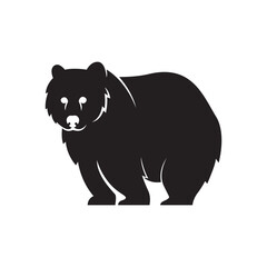 vector bear silhouette vector design