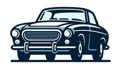 Vintage sports car vector and illustration with classic design.