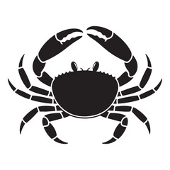 Crab Silhouette Vector Illustration of a Crab