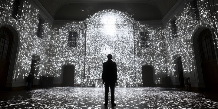 Projection Art in Historic Hallway