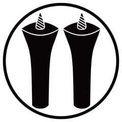 家紋です。糸輪に並び蝋燭といいます。