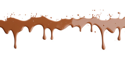 Obraz premium Chocolate Drip Splash Isolated - Sweet Dessert Topping Design Element