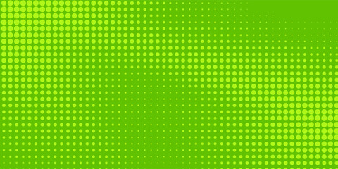 Dots halftone green color pattern gradient texture with technology digital background. Dots pop art comics with nature graphic design.