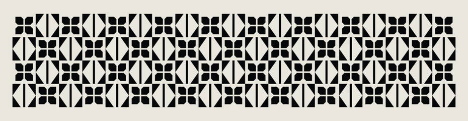 Fototapeta premium Mid century modern geometric pattern vector. Repeated and decorative design that can be used for packaging, decorating, interior design, wallpapers, banners and more.