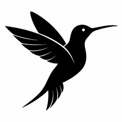 Obraz premium Graceful Hummingbird Silhouette Design