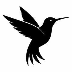 Obraz premium Graceful Hummingbird Silhouette Design