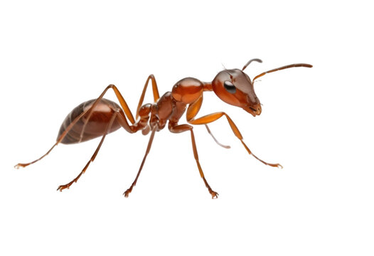 ant isolated on transparent background, cutout style